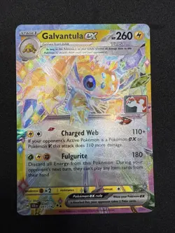 Galvantula EX 051/142 Prize Pack Series Play Stamped Pokemon Card - Image 1