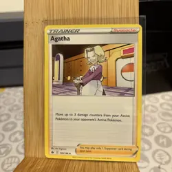 Agatha 129/198 Pokemon Card Chilling Reign Uncommon Trainer Near Mint - Image 1