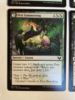 4x Mtg Strixhaven Pest Summoning NM/M Magic The Gathering - Image 2