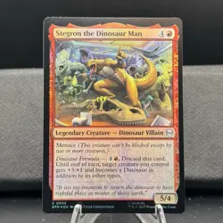 NM Foil Stegron the Dinosaur Man, MTG, Marvel's Spider-Man, Magic, 95 - Image 1