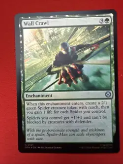 NM Foil Wall Crawl, MTG, Marvel's Spider-Man, Magic the Gathering, 121 - Image 1
