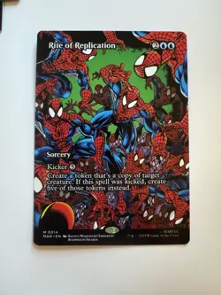 MTG Rite of Replication 14 Mythic Borderless Marvel Universe Spider-Man - Image 1