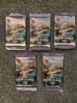 Lot of 5: Magic the Gathering MTG Modern Horizons 3 Play Booster Packs Sealed - Image 1
