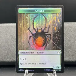 Illusion Villain \ Spider Token FOIL -MTG Magic the Gathering Spiderman-Crimped - Image 1