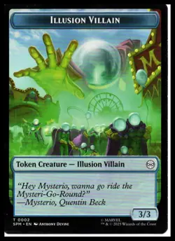 Illusion Villain | Spider Double Sided Token [Marvel's Spider-Man] MTG - Image 1