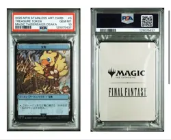 PSA10 Treasure Token MTG Magic War of the Spark Chocobo Stainless Steel Japanese - Image 4