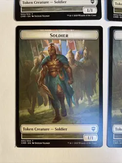 4x Mtg Commander Legends Soldier Token NM/M Magic The Gathering - Image 2