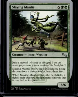 MTG Magic the Gathering Slaying Mantis (122) Unstable NM Green - Image 1