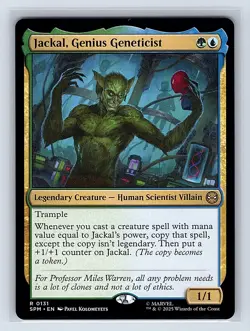Jackal, Genius Geneticist #131 Regular Rare MTG 2025 Marvel's Spider-Man (SPM) - Image 1