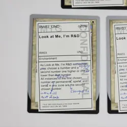 x3 Look at Me, I'm R&D Unsanctioned MTG Magic The Gathering Card Lot White Rare - Image 3