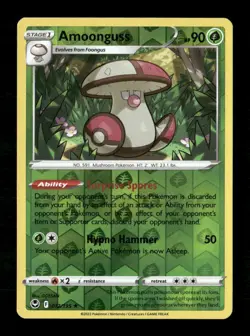 Amoonguss Reverse Holo Rare SWSH12: Silver Tempest 012/195 LP Pokemon LP - Image 1