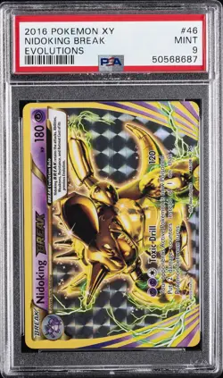 2016 POKEMON XY EVOLUTIONS #46 NIDOKING BREAK PSA 9 - Image 1