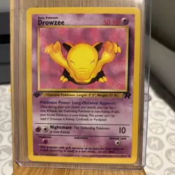 1st Edition Drowzee - Vintage WOTC 54/82 Team Rocket Pokemon Mint very sharp - Image 1