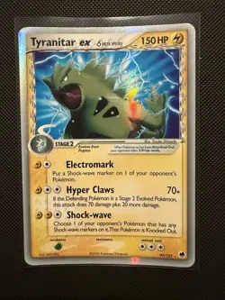 Tyranitar ex 99/101 Pokemon TCG 2006 EX Dragon Frontiers Holo Rare - Image 1