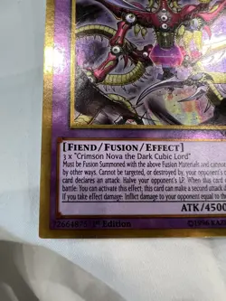YUGIOH! CRIMSON NOVA TRINITY THE DARK CUBIC LORD GOLD RARE-1ST EDITION-MVP1-EN - Image 4
