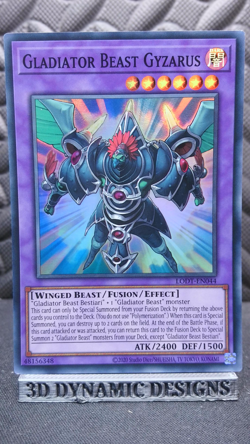 | Yugioh Gladiator Beast Gyzarus LODT-EN044 Super Rare Light Of Destruction NM | - Image 1