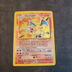 Charizard Pokemon TCG Holo Rare Card 4/102 Base Set - Image 1