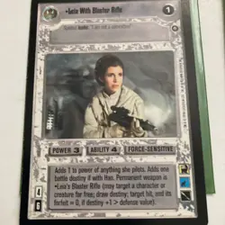 Star Wars CCG Customizable Card Game: Leia With Blaster Rifle (1998) - Image 2