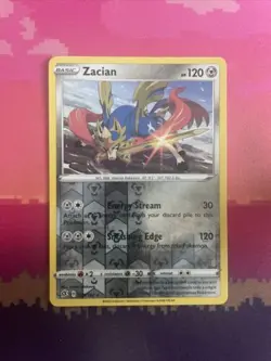 Pokemon Card Zacian Rebel Clash Reverse Holo Rare 139/192 Near Mint - Image 1