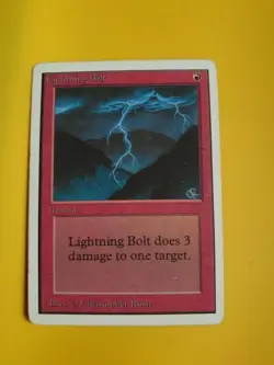 Lightning Bolt. Unlimited. Magic the Gathering Card. - Image 1