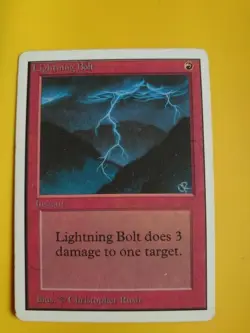 Lightning Bolt. Unlimited. Magic the Gathering Card. - Image 2