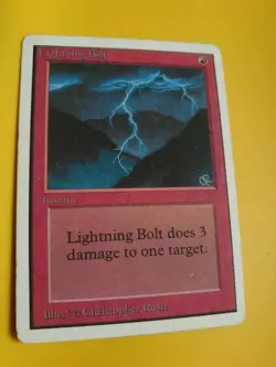 Lightning Bolt. Unlimited. Magic the Gathering Card. - Image 3