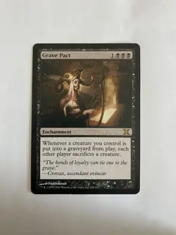 1X Played MTG Magic The Gathering Grave Pact Tenth Edition Rare Card - Image 1