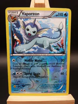 Pokemon Reverse Foil Card : Vaporeon 25/108 (Dark Explorers) - Image 1