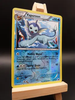 Pokemon Reverse Foil Card : Vaporeon 25/108 (Dark Explorers) - Image 2