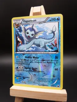 Pokemon Reverse Foil Card : Vaporeon 25/108 (Dark Explorers) - Image 3
