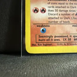 Dark Charizard 21/82 Team Rocket 2000 Rare Regular Pokemon TCG Ungraded Card - Image 5