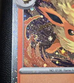 Pokemon TCG Flareon SVP 167 S&V Cosmos Holo SWIRL Black Star Promo Card - NM - Image 3