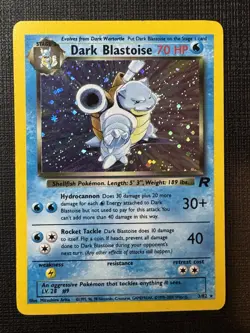Pokemon TCG Dark Blastoise Holo Rare Card 3/82 LP Condition - Image 1