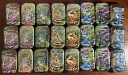 Pokemon Prismatic Evolutions Mini Tins - 3 Complete Sets (Empty+coins+card art) - Image 1