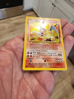 Charizard Pokemon Card Holographic Rare base set 4/102 - Image 4