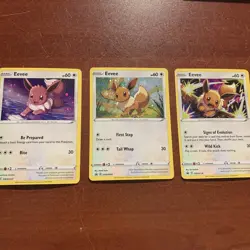 Pokemon Eevee SWSH095 Eevee SWSH118 Eevee SWSH127 Black Star Promo - 3 Card Lot - Image 1