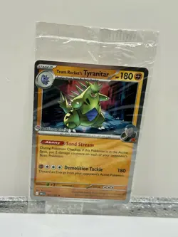 Pokemon Center Stamped Team Rockets Tyranitar Promo Card 096/182 Sealed - Image 1