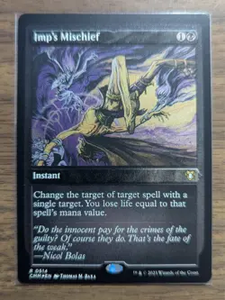 MTG Imp's Mischief Foil Etched Commander Masters NM - Image 1