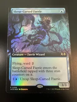 MTG Sleep-Cursed Faerie - Foil - Extended Art, Wilds of Eldraine - Image 1