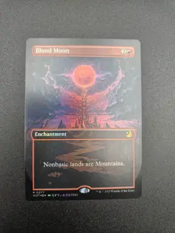 FOIL Blood Moon (Anime Borderless) - Winds of of Eldraine: Enchanting Tales MTG - Image 1
