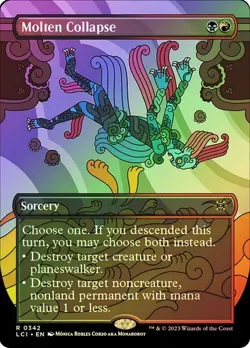 Molten Collapse (Borderless Foil) - LCI - Rare - MTG Magic Pack fresh - Image 1