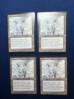 MTG Ice Age Playset FOUR Glacial Chasm Mint/Near Mint/LP 1995 release - Image 1