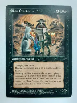 Ebon Praetor - NM - Magic the Gathering MTG - Fallen Empires M-277 - Image 1