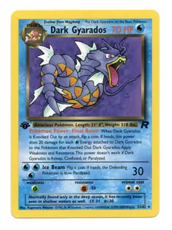 Dark Gyarados #25/82 Pokemon 1st edition Team Rocket non holo - Image 1