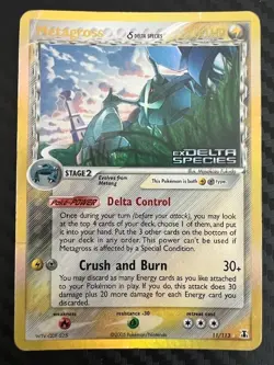 Pokemon TCG Holo Rare Metagross 11/113 EX Delta Species Reverse Holo DMG - Image 1