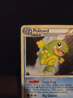 Pokemon TCG Politoed 7/95 Holo Rare HGSS Unleashed 🌟SWIRL🌟 2010 - Image 3