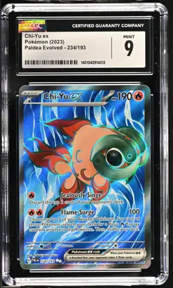 Pokemon CGC 9 MINT - Paldea Evolved Chi-Yu ex Full Art 234/193 - Image 1