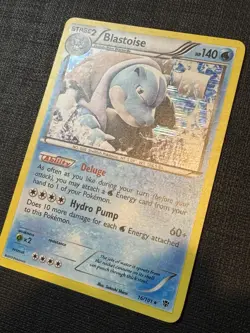 Pokemon TCG Blastoise 16/101 Plasma Blast Cosmos Holo Rare MP - Image 2