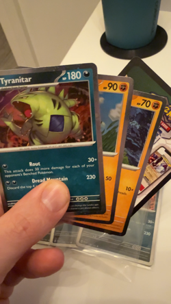 Tyranitar, Pupitar & Larvitar (Cosmic Holo) - Pokemon Triple Whammy Tin Set - Image 2