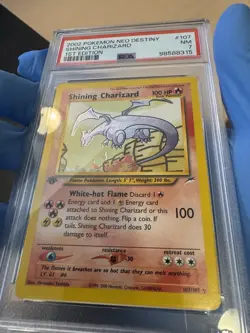 Pokemon Neo Destiny 1ST EDITION Shining Charizard HOLO RARE 107/105 PSA 7 NM - Image 5